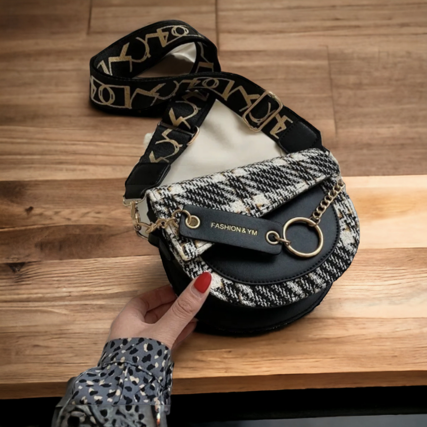 Sac bandoulière plaid