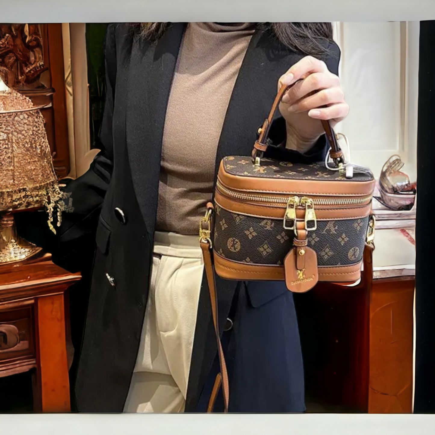 Sac seau en Cuir